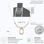 Freshwater Pearls & CZ Necklace