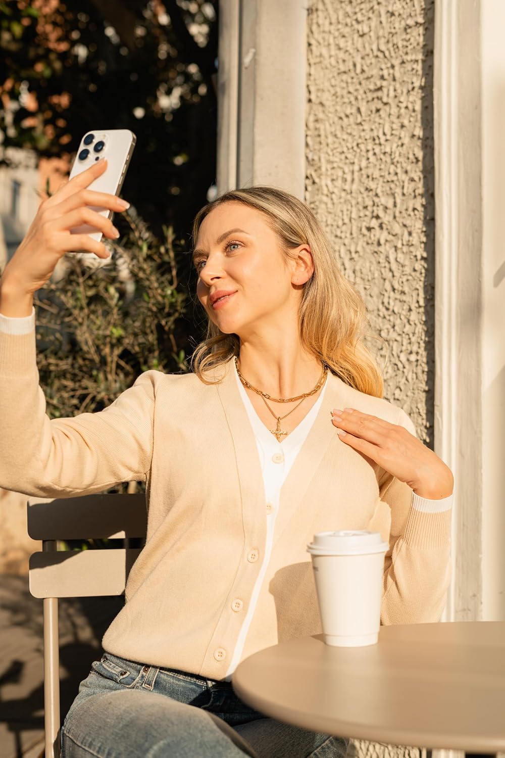 Waterproof Non Tarnish PVD 14K Gold Plated Chunky Paperclip Chain Necklace, Stainless Steel Alternating Link Layering Statement Jewelry for Men & Women